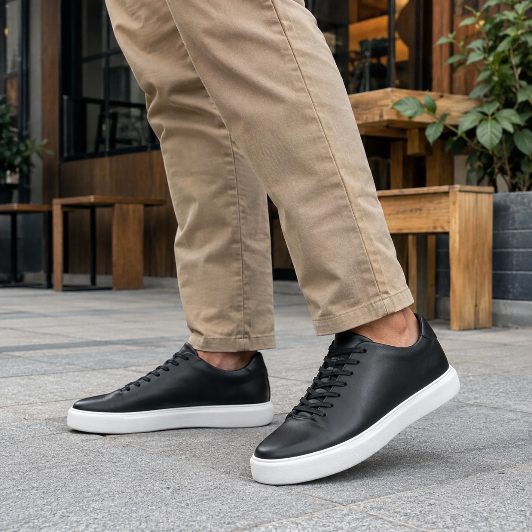 Zapatos de cuero casuales con suela cómoda