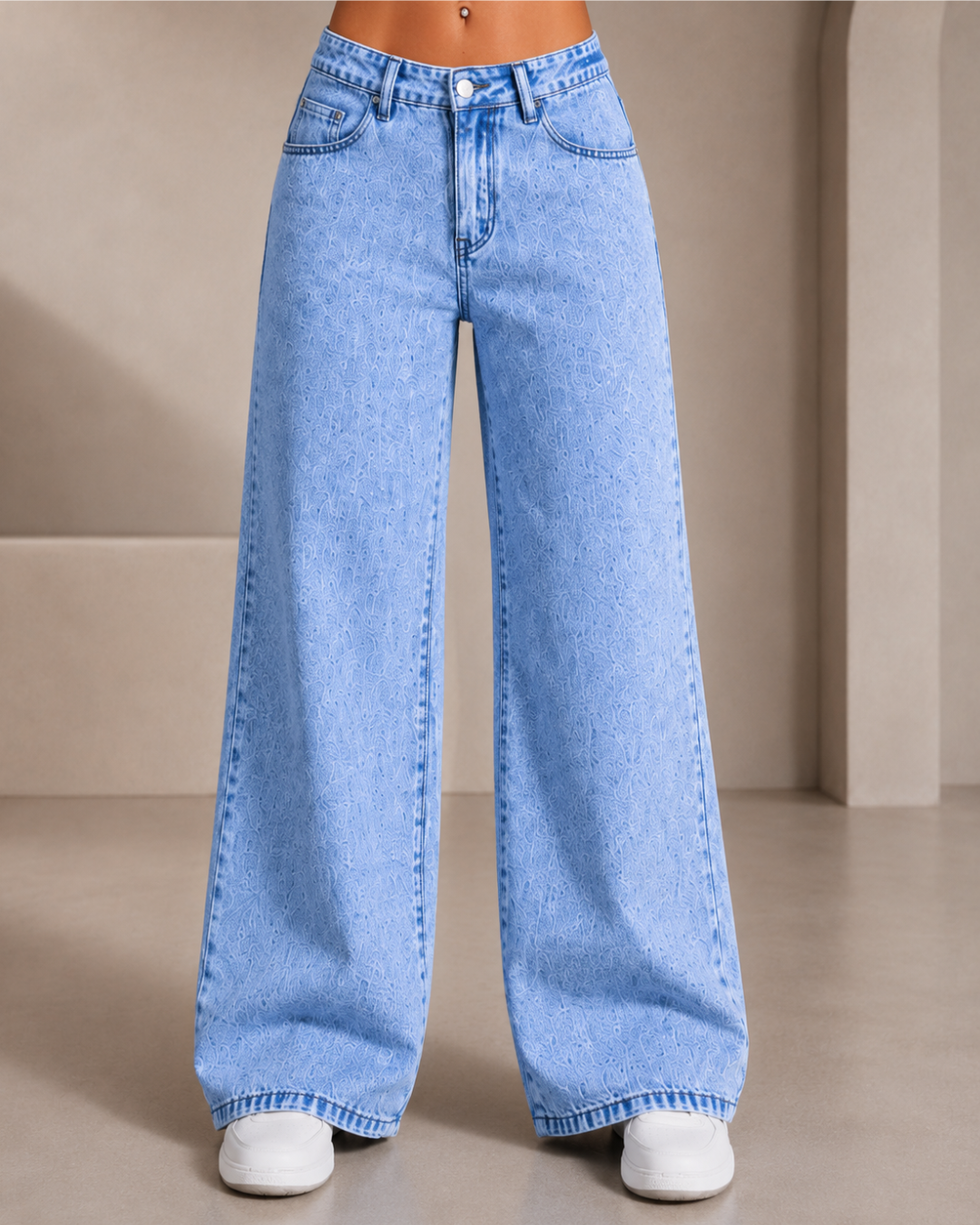 Jeans rectos de pierna ancha con estilo clásico®