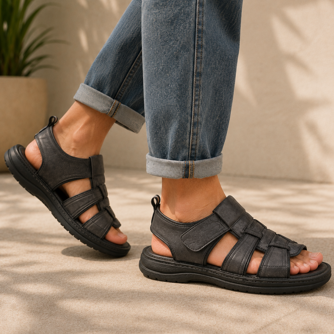 Sandalias de Hombre con Correas de Velcro