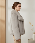 Abrigo de pelo sintético elegante para mujer®