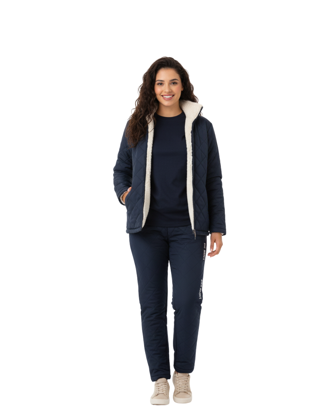Conjunto Casual de 2 Piezas con Forro Polar Unisex