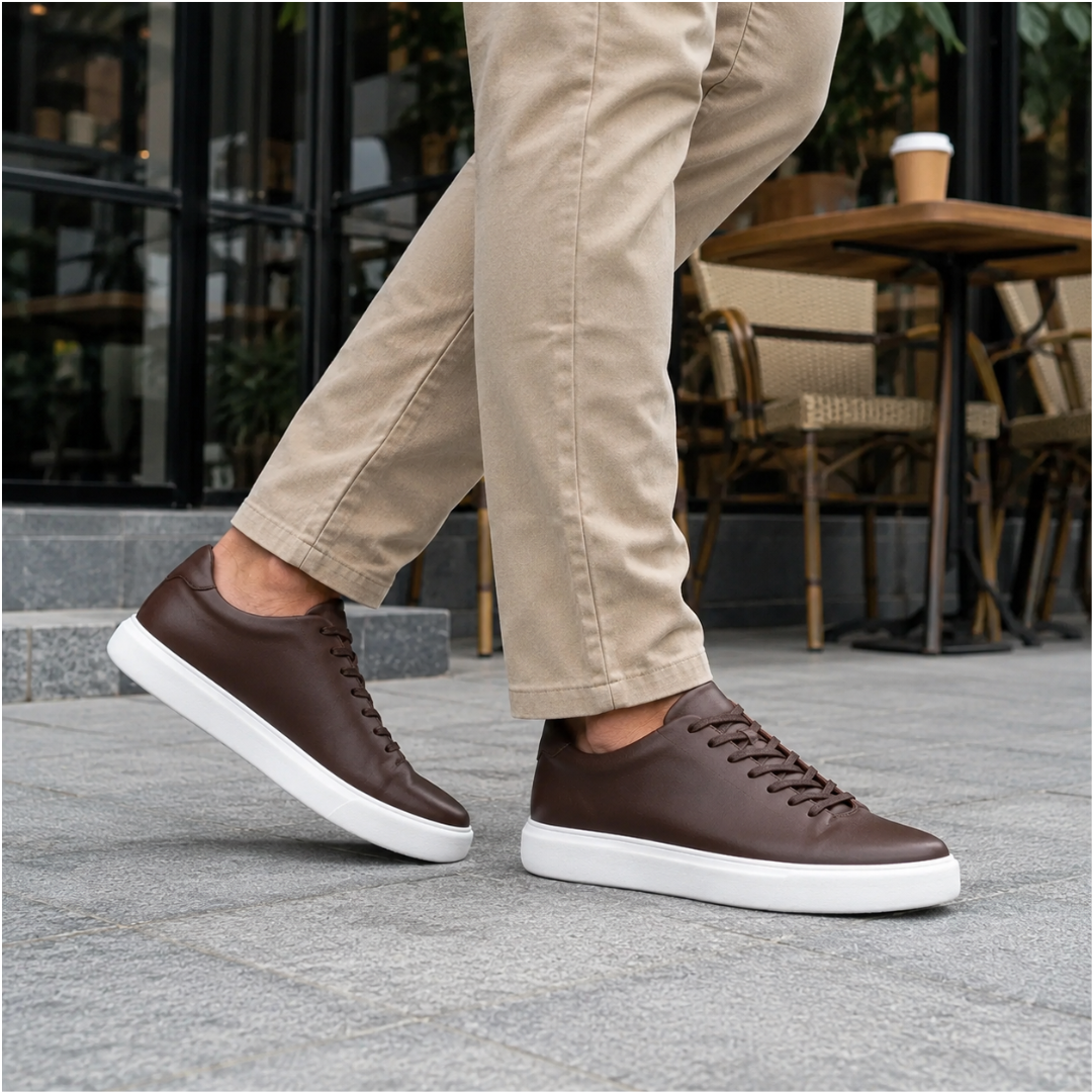 Zapatos de cuero casuales con suela cómoda