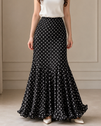 Falda Maxi con Estampado de Lunares®