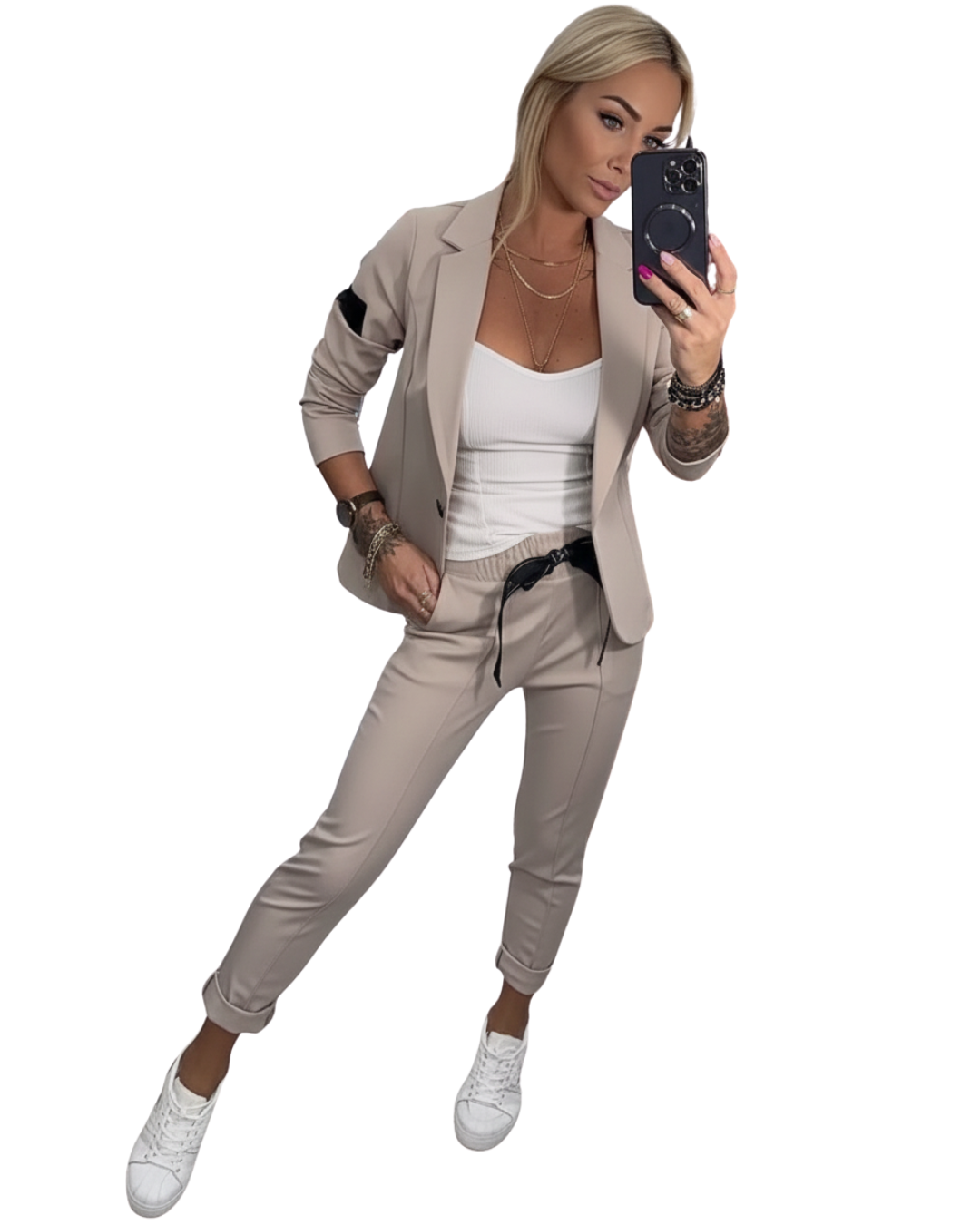 Conjunto de blazer y pantalón elegante para mujer®