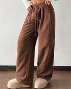 Pantalones Estilo Vintage de Pana para Mujer