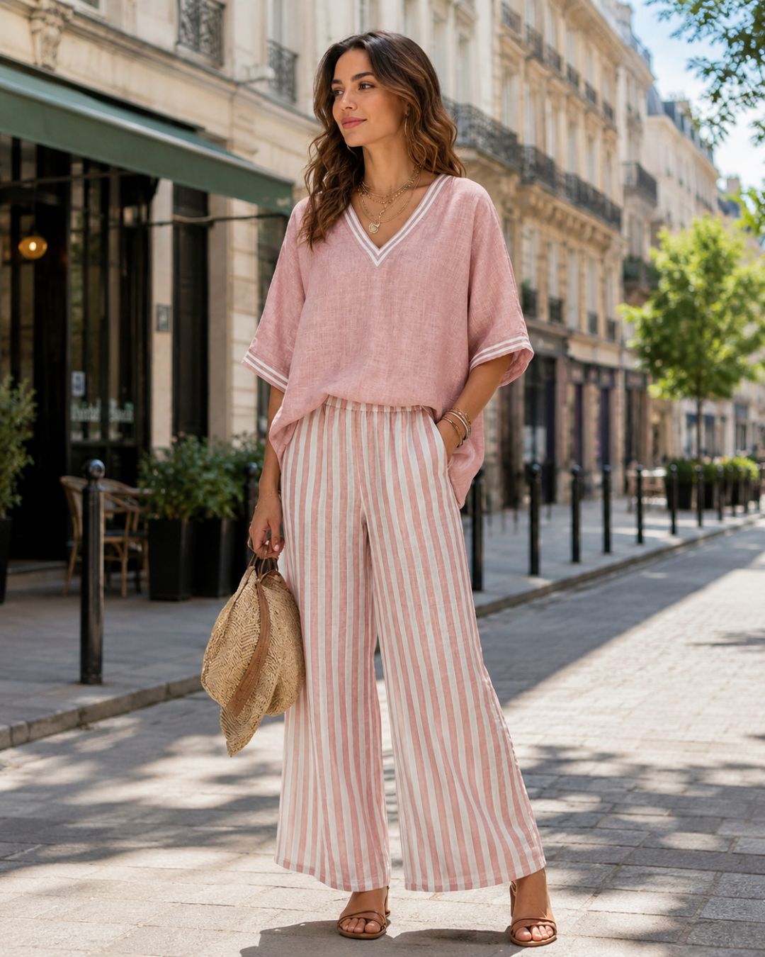 Conjunto a Rayas de Lino®