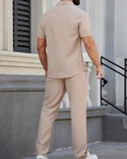 Conjunto de camisa de manga corta y pantalón con cintura ajustable®