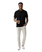 Polo de Punto Tejido de Elegancia Estructurada y Confort Ligero Para Hombre