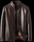 Chaqueta de Cuero con Forro Térmico para Hombre
