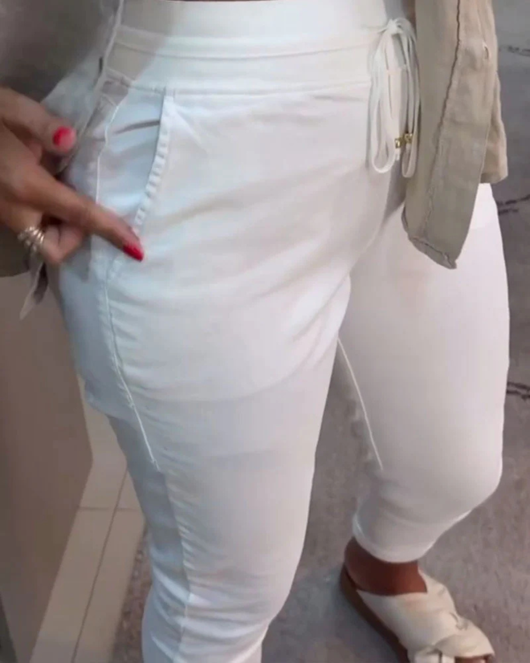 Pantalones anchos con ajuste elástico para mujer®