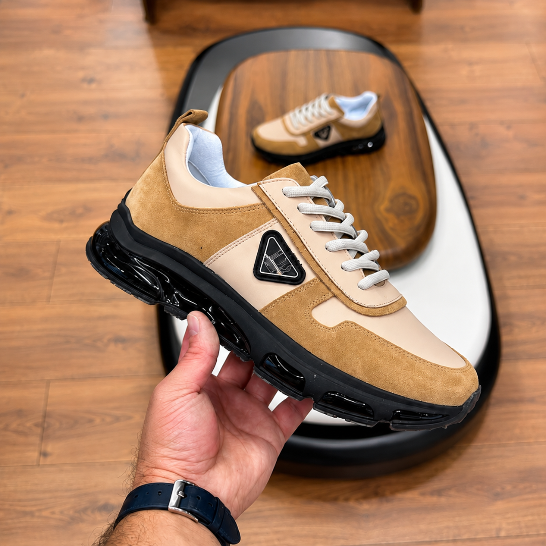 Zapatillas Deportivas en Piel y Gamuza
