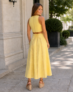 Conjunto de Top Halter y Falda Midi®