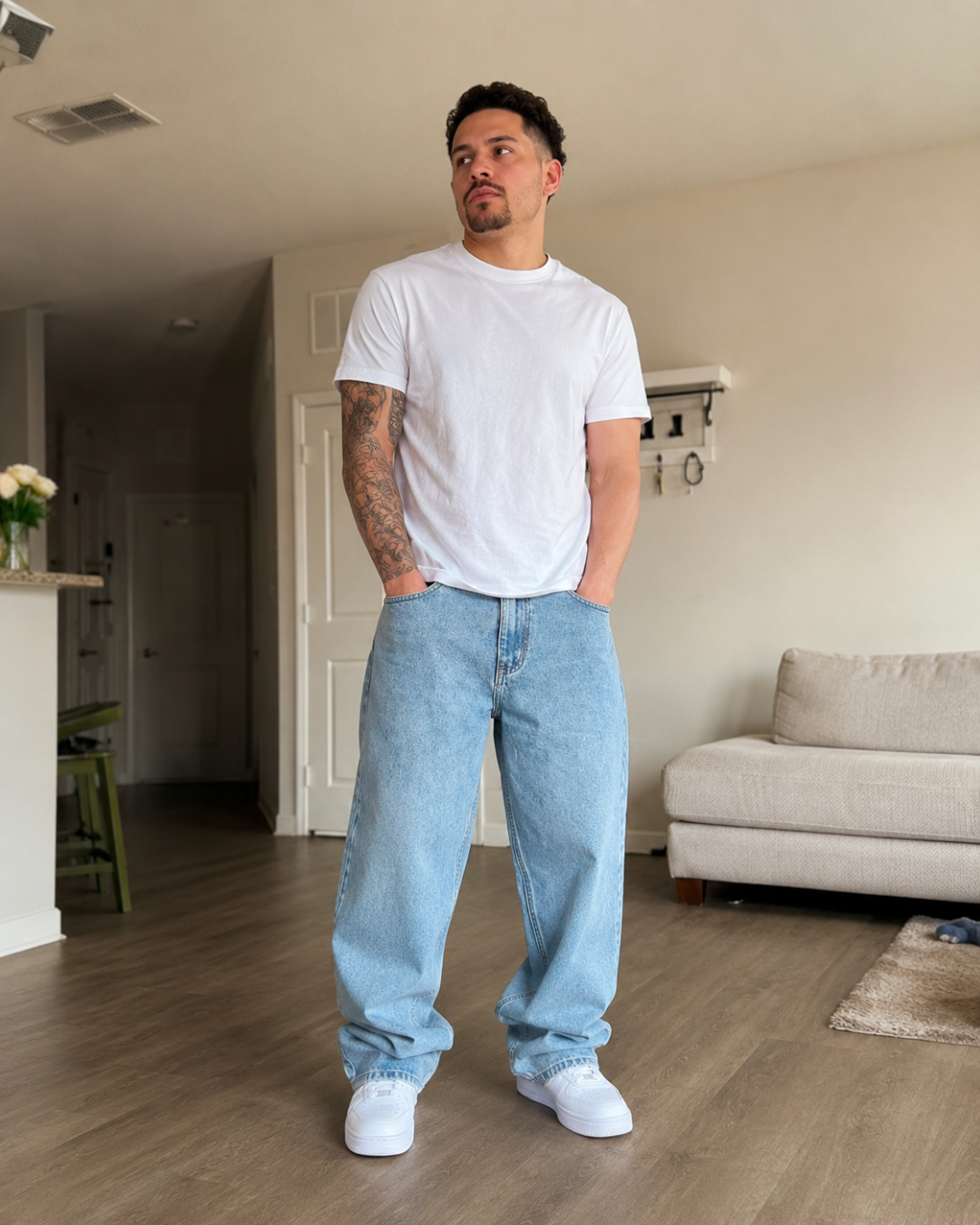 Vaqueros Baggy de Pierna Ancha y Corte Relajado