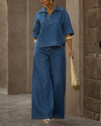Conjunto Oversize de Denim Estilo Urbano