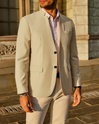 Chaqueta Blazer con Cuello Mandarín para Hombre