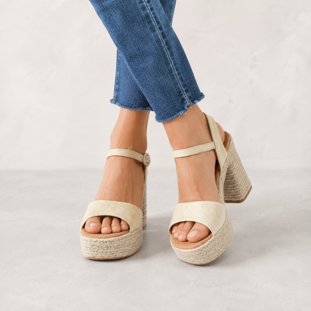 Sandalias de Plataforma con Tacón Ancho