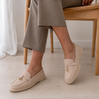 Mocasines de Mujer con Borlas Decorativas y Suela Plana
