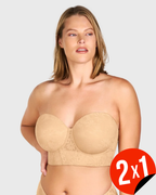 Sujetador Strapless con Relleno Ligero y Encaje (OFERTA 2X1)®