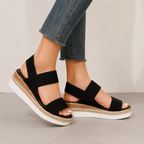 Sandalias de Cuña con Tiras Elásticas