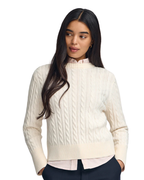 Jersey de Punto Trenzado en Mezcla de Lana para mujer