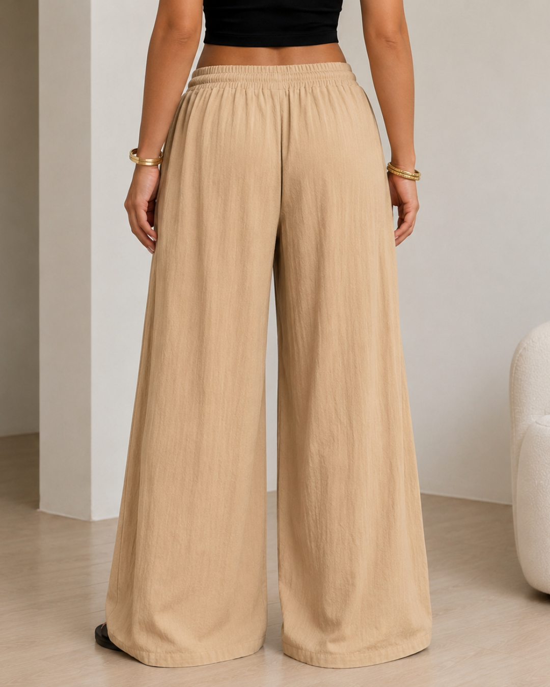 Pantalón Amplio Fluido con Cintura Ajustable®
