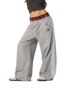 Pantalón Casual de Pierna Ancha con Cintura Doble Unisex®