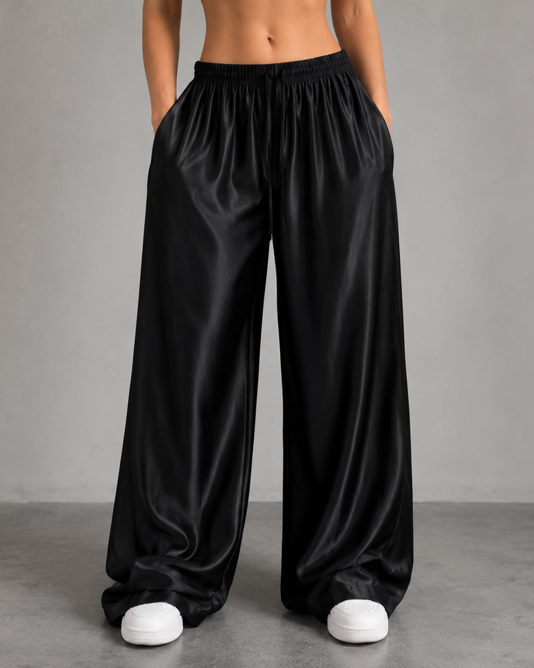 Pantalón Palazzo Satinado con Cintura Elástica®