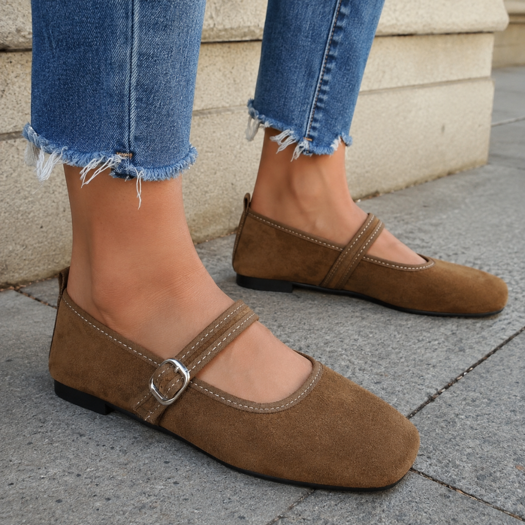 Zapatos Planos de Mujer con Correa Ajustable