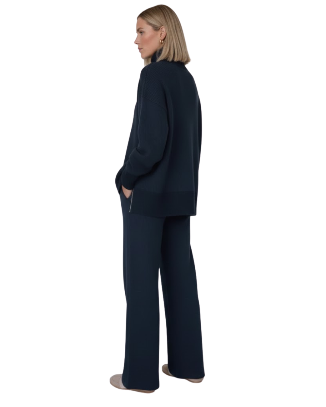 Conjunto de Dos Piezas Sudadera Suelta y Pantalón de Pierna Ancha Para Mujer®