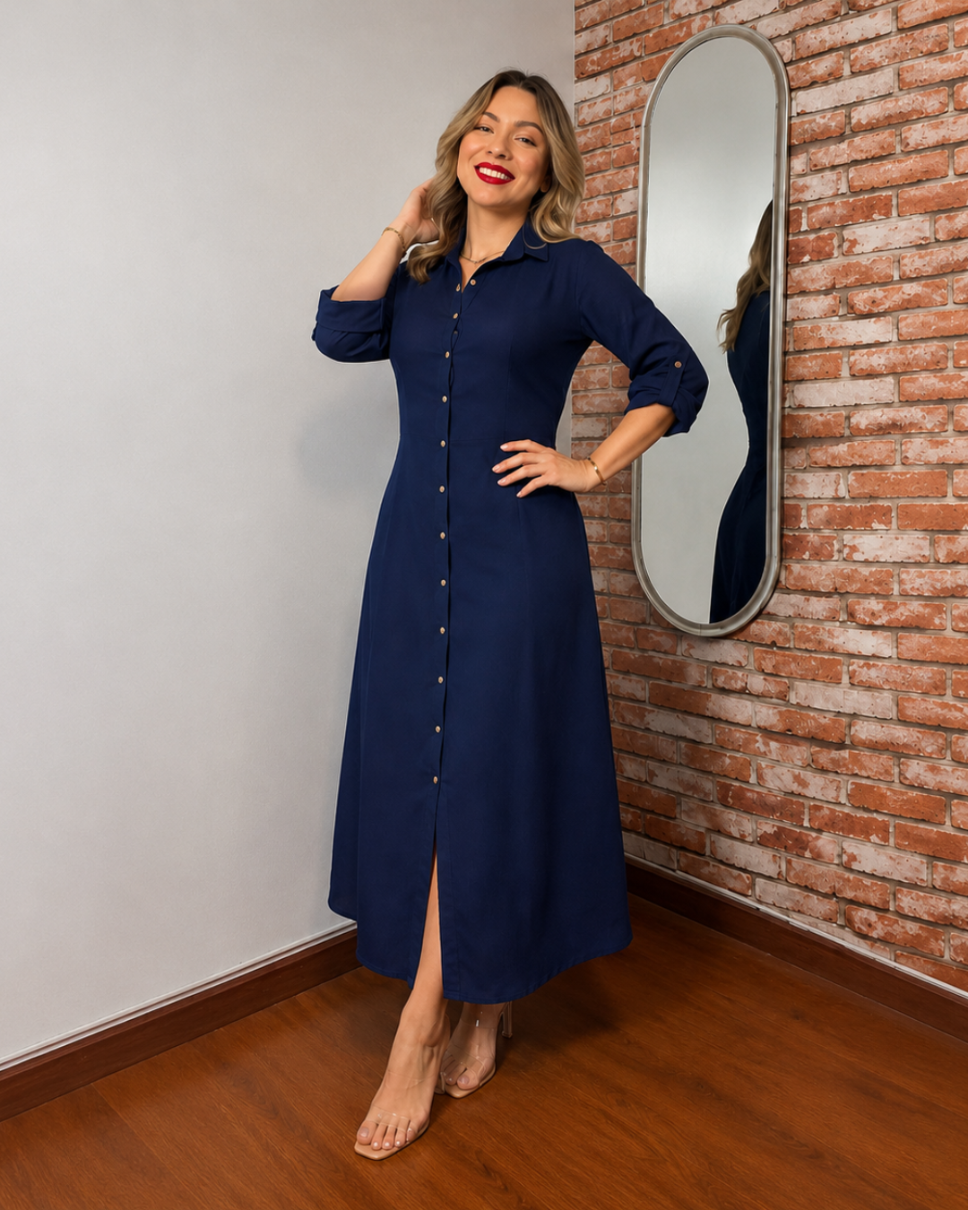 Vestido Camisero Largo