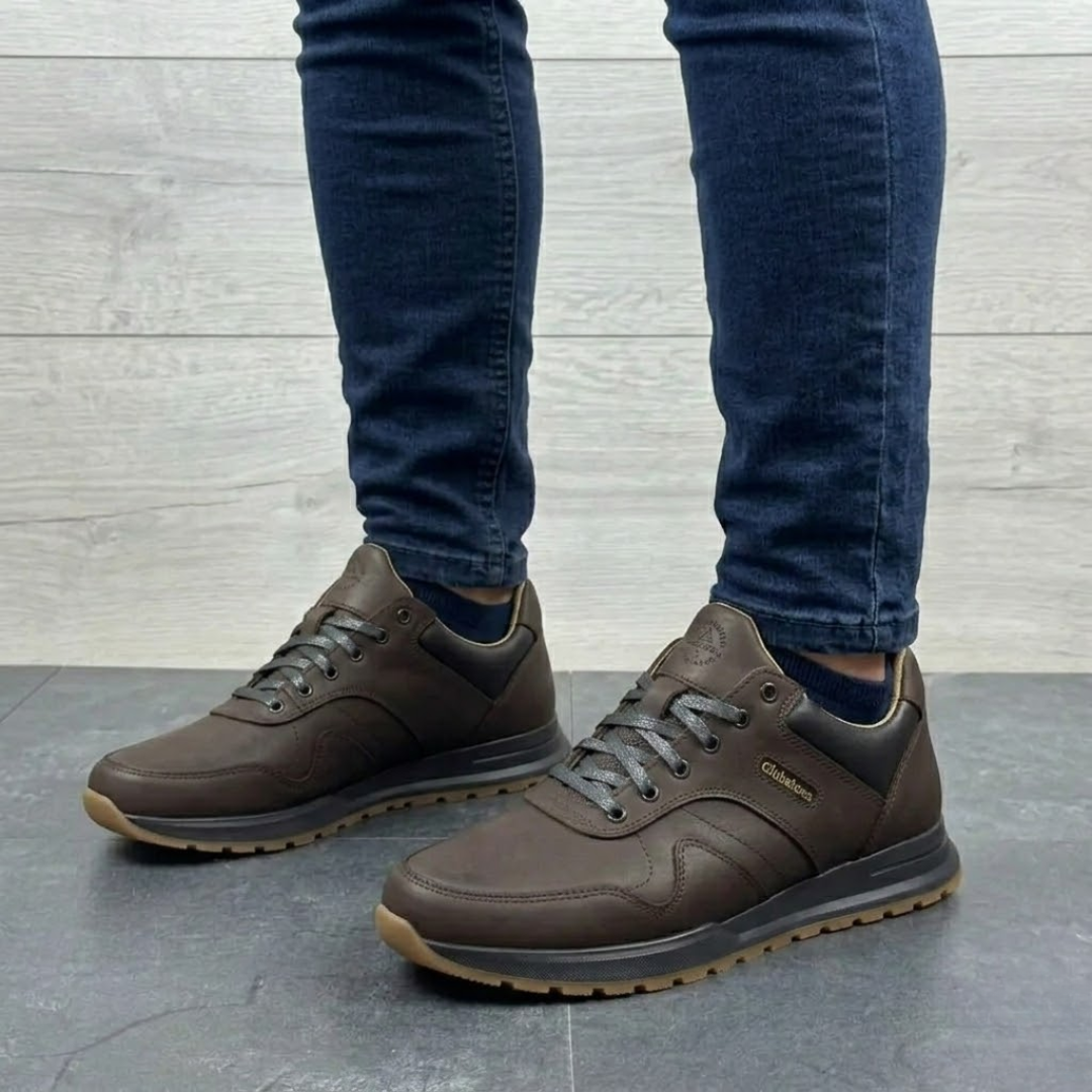 Zapatillas Casuales de Cuero Genuino para Hombre
