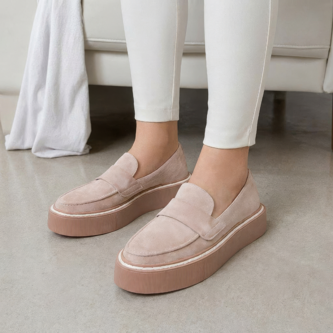 Mocasines de Ante con Suela de Goma