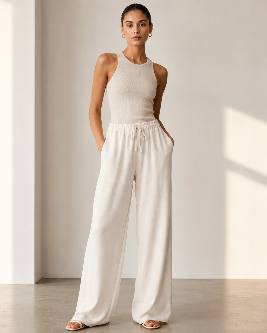 Pantalón Fluido de Corte Recto