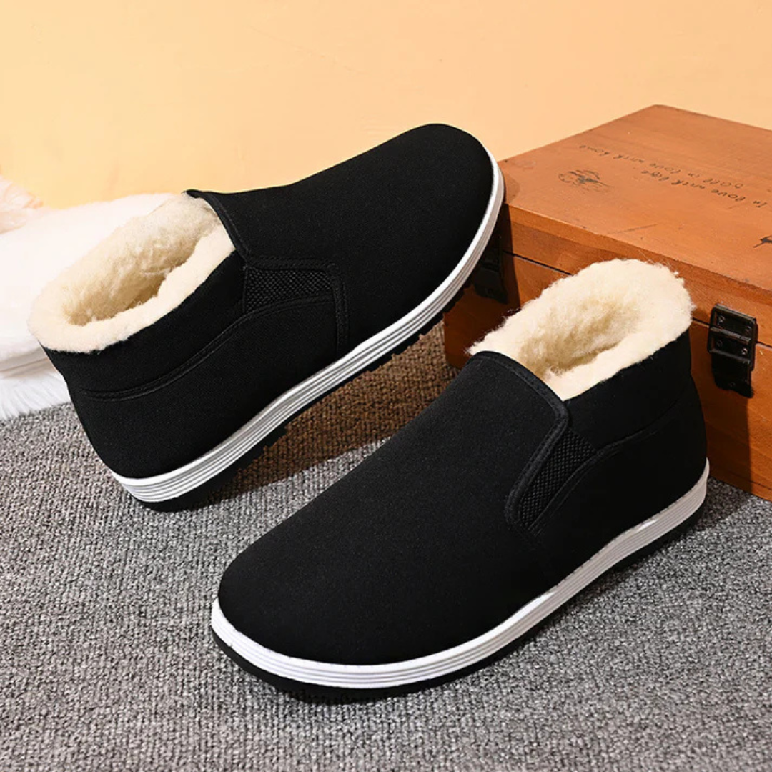 Zapatos ortopédicos cómodos y fáciles de calzar con felpa