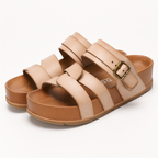 Sandalias de Plataforma con Tiras y Hebilla
