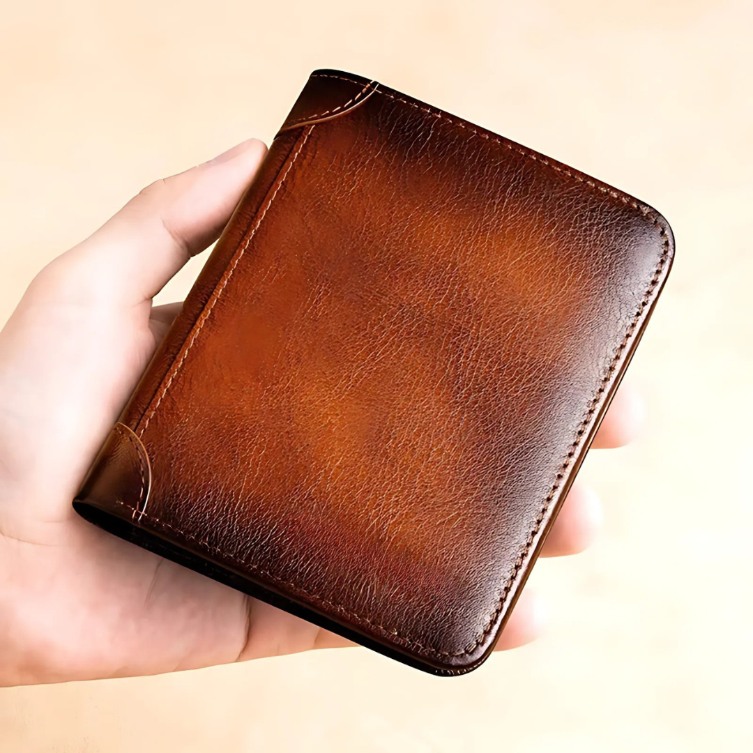 Billetera Impermeable de Cuero con Bloqueo RFID