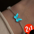 Pulsera con Dije de Mariposa Luminiscente (OFERTA 2X1)