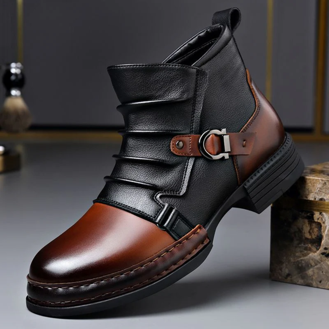 Botas de Caña Corta en Cuero Genuino para Hombre con Acabado Premium®