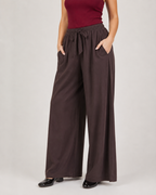 Pantalón Largo Palazzo con Cintura Elástica®
