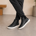 Zapatillas altas de piel con cremallera®