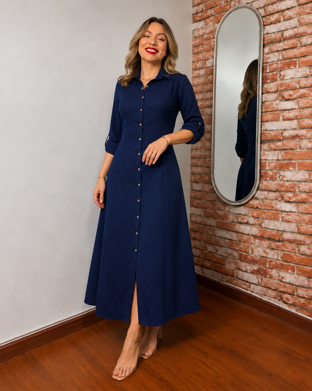 Vestido Camisero Largo