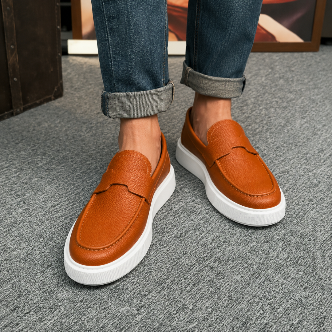 Mocasines informales ergonómicos de piel