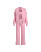 Chaqueta con Cremallera y Pantalón de Pernera Ancha
