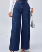 Jeans de Tiro Alto y Pernera Ancha®