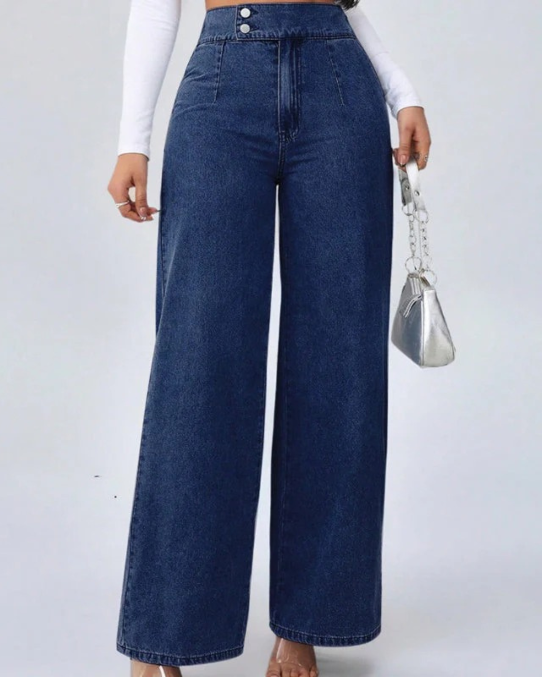 Jeans de Tiro Alto y Pernera Ancha®