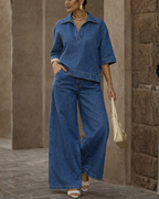 Conjunto Oversize de Denim Estilo Urbano