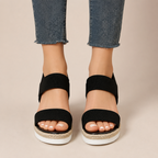 Sandalias de Cuña con Tiras Elásticas