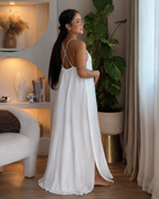 Vestido Largo Fluido con Tirantes Finos