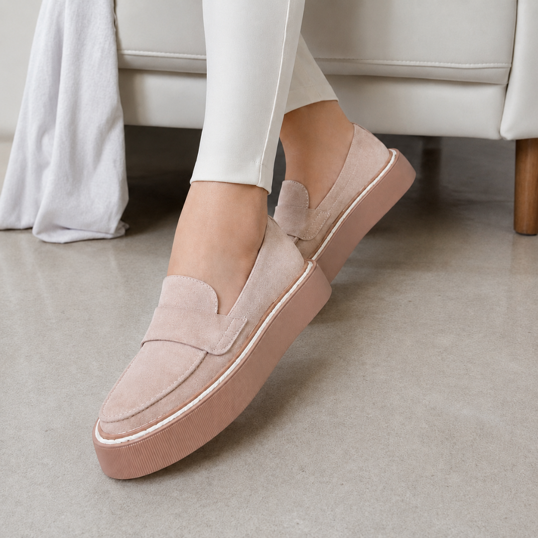 Mocasines de Ante con Suela de Goma
