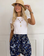 Short Elástico con Estampado de Mariposas®